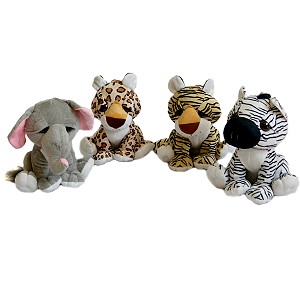 Słoń Pantera Tygrys Zebra Dżungla - 25cm Słoń Pantera Tygrys Zebra Dżungla - 25cm