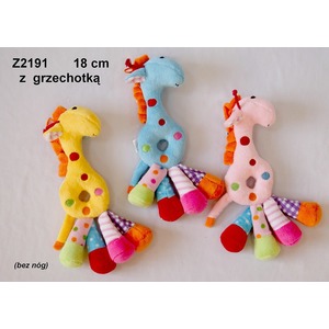 Żyrafa Baby grzechotka 3 kolory (Głos) - 18cm Żyrafa Baby grzechotka 3 kolory (Głos) - 18cm