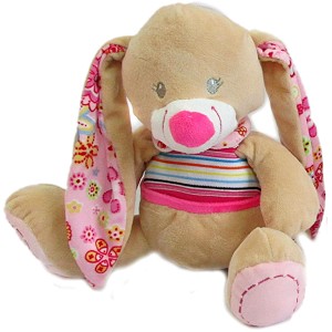 Zajączek Baby 2 kolory Grzechotka (Głos) - 18cm Zajączek Baby 2 kolory Grzechotka (Głos) - 18cm