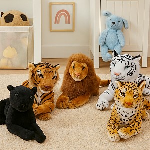 Czarna Pantera Lew Tygrys Gepard Leżący - 45cm