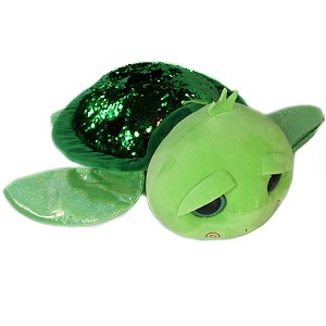 Żółw z cekinami zielony - 30cm