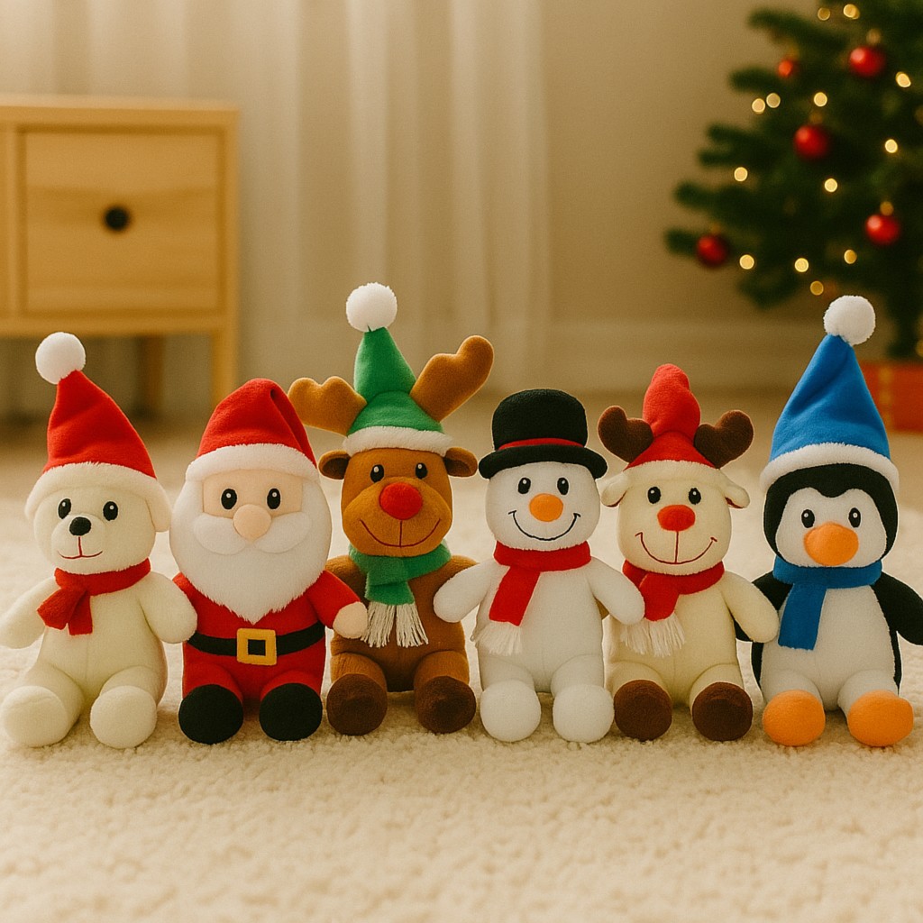 Święty Mikołaj Pingwin Bałwanek Renifer Łoś 6 wzorów 12cm