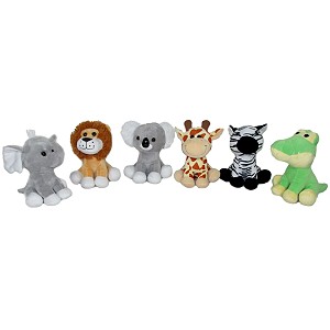 Zwierzęta Mix Słoń Lew Miś Koala Żyrafa Zebra Krokodyl - 16cm