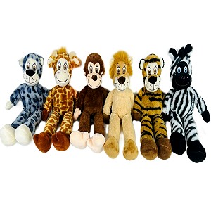 Zwierzęta Pantera Żyrafa Małpka Lew Tygrys Zebra - 35cm