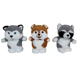 Piesek Husky Wiewiórka Szop Pracz w torbie Mix - 25cm