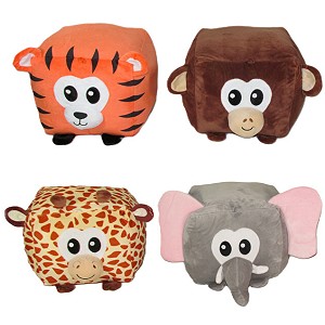 Zwierzęta Kostki Tygrys Małpka Zebra Żyrafa Słoń Lew 22cm