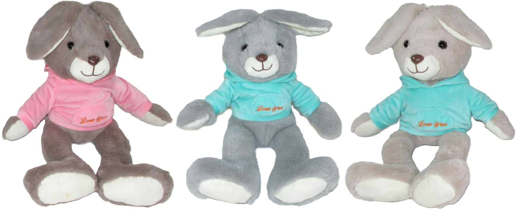 Królik Love You 3 kolory Zajączek - 40/30cm