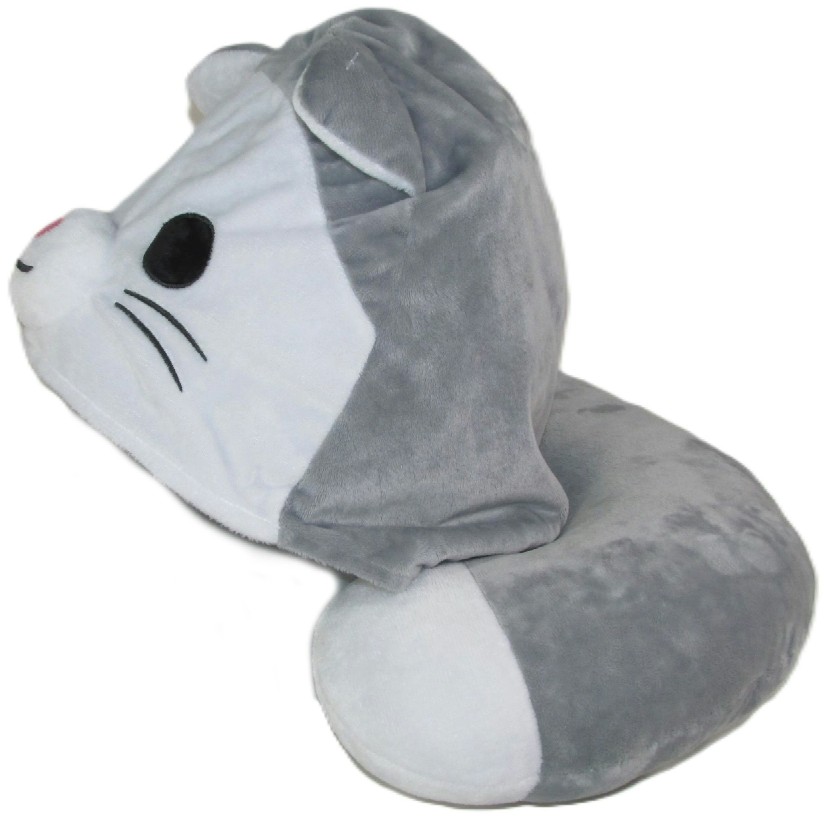 Poduszka Zagłówek Kotek z kapturem czapką - 35cm