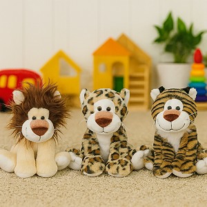 Lew Pantera Gepard Tygrys Brązowy - 23cm