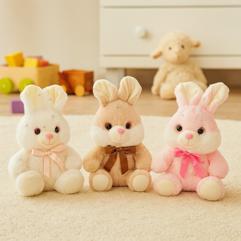 Królik 3 kolory Zajączek - 20cm