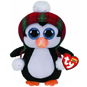 Pingwin Świąteczny Cheer Pupilki TY - 15cm