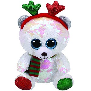 Miś Świąteczny Mistletoe Flippables Pupilki TY - 15cm Miś Świąteczny Mistletoe Flippables Pupilki TY - 15cm