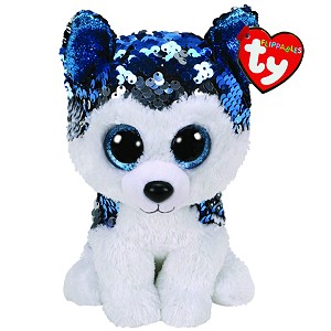 Piesek Husky Slush Pupilki Flippables TY - 15cm