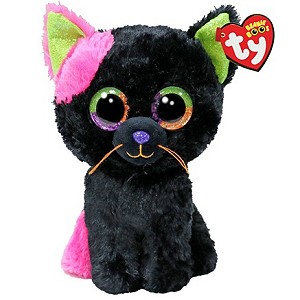 Kotek Czarno-Rowy Licorice Halloween Pupilki TY - 15cm