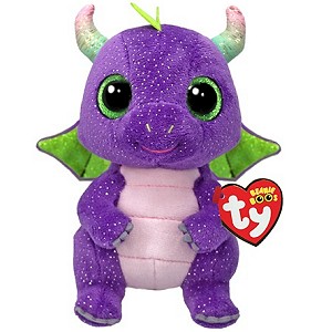 Smok Fioletowy Daphne Pupilki TY - 15cm