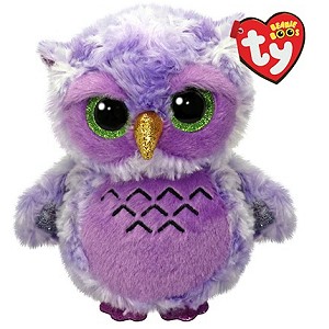 Sowa Fioletowa Owlivia Pupilki TY - 15cm