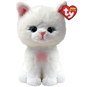 Kotek Biały Amelia Pupilki TY - 15cm