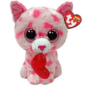 Kotek Sweet różowy z sercem Pupilki TY - 15cm