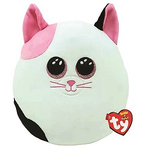 Poduszka Kotek Łaciaty Muffin Squishy Ty - 30x22cm