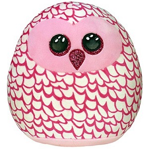 Poduszka Sowa Rowa Pinky Squishy Ty - 30x22cm