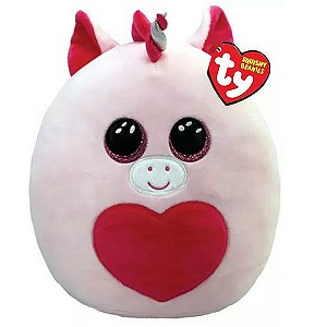 Poduszka Jednorożec z sercem Francy Squishy Ty - 40x30cm