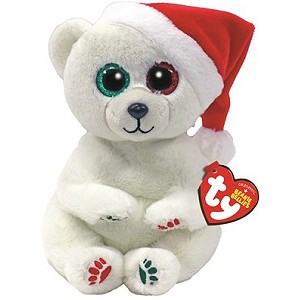 Miś Świąteczny niedźwiedź polarny Emery Pupilki TY - 15cm