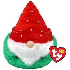 Elf Skrzat Krasnal Świąteczny Gnom Topsy Kula Puffies TY - 9cm