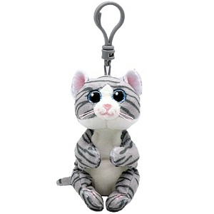 Brelok Kotek Szary Pręgowany Mitzi Pupilki TY - 9cm