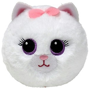 Piłka Kotek Biały Purdy Beanie Bouncers TY - 9cm