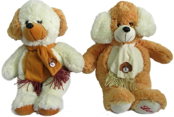 Piesek Love w szaliku 2 kolory - 60cm